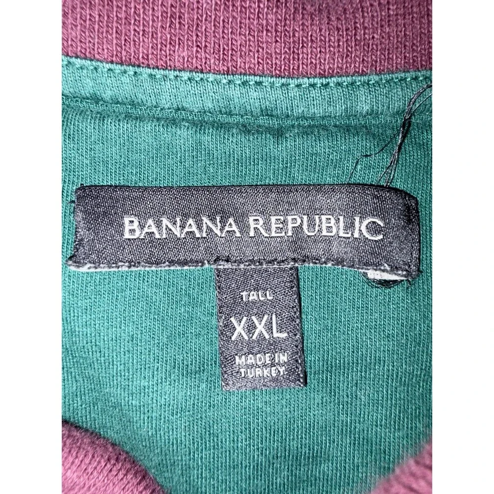 Banana Republic Blue and Green Polo Shirt